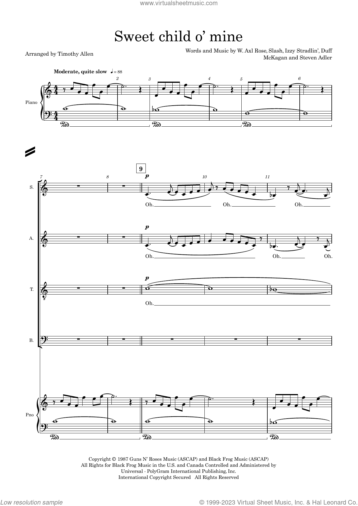 Sweet Child O' Mine (arr. Tim Allen) (COMPLETE)