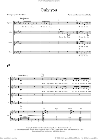 Only You (arr. Tim Allen) (COMPLETE)