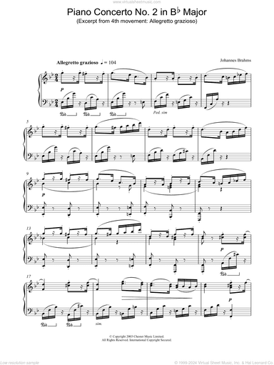 Piano Concerto No. 2 in Bb Major (Excerpt from 4th movement: Allegretto grazioso)