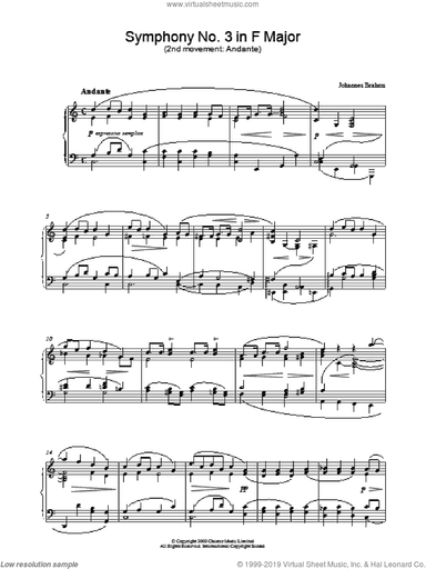 Symphony No. 3 in F Major (2nd movement: Andante)