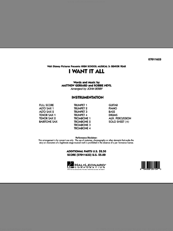 I Want It All (from "High School Musical 3")