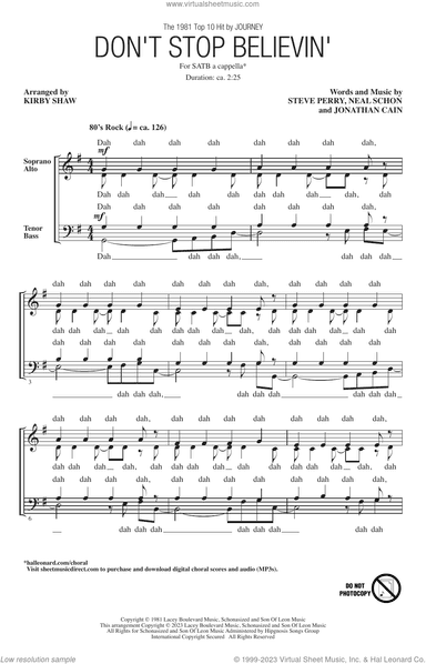 Don't Stop Believin' (arr. Kirby Shaw)