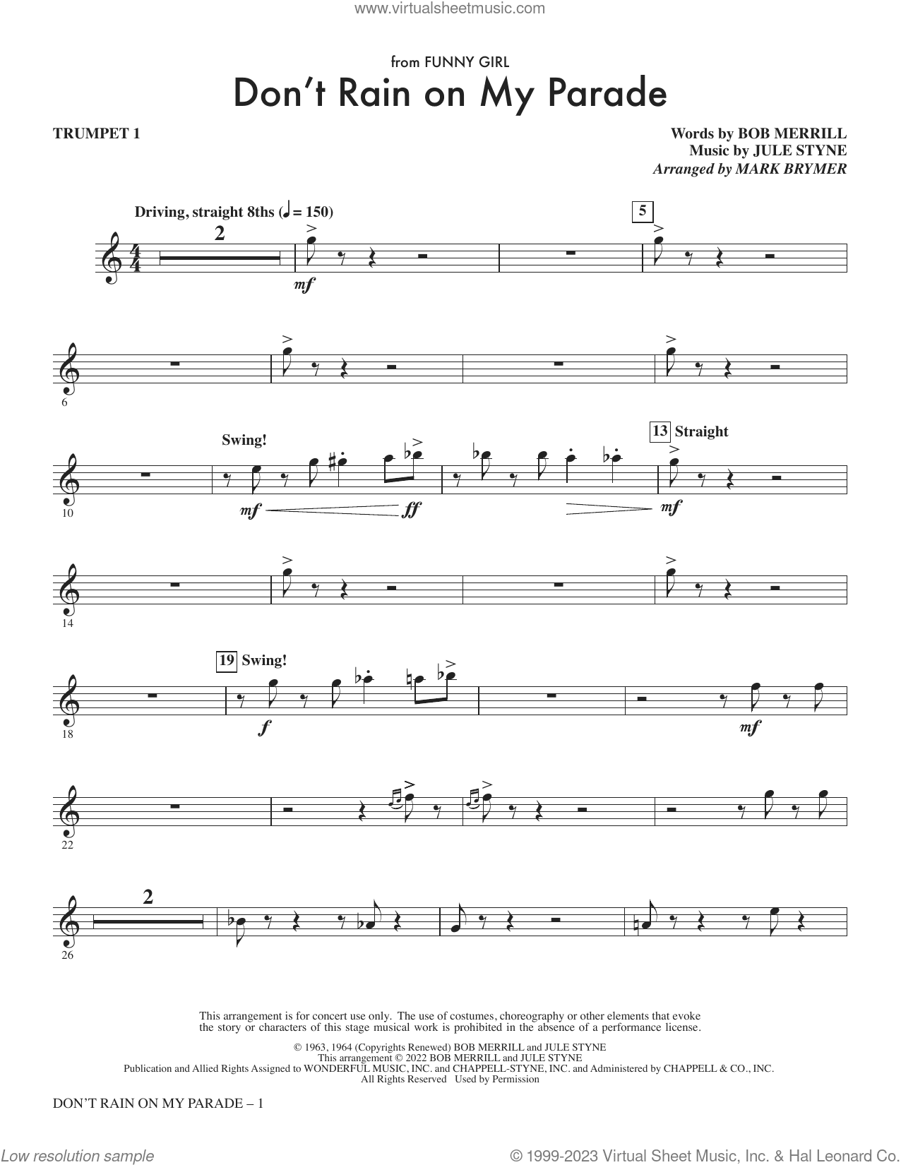 Don't Rain On My Parade (from Funny Girl) (arr. Mark Brymer)