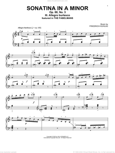 Allegro Burlesco, Sonatina In A Minor, Op. 88, No. 3
