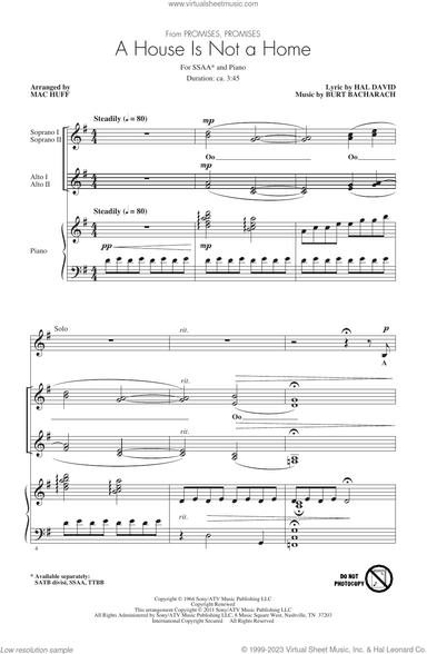A House Is Not A Home (arr. Mac Huff)