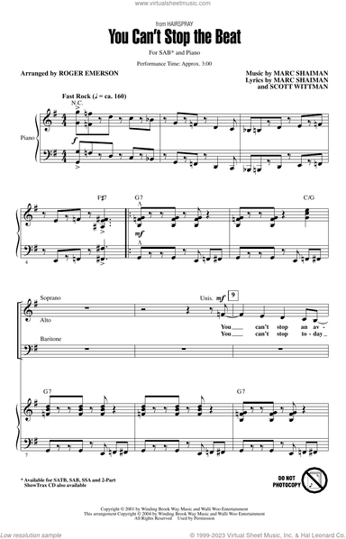 You Can't Stop The Beat (from Hairspray) (arr. Roger Emerson)