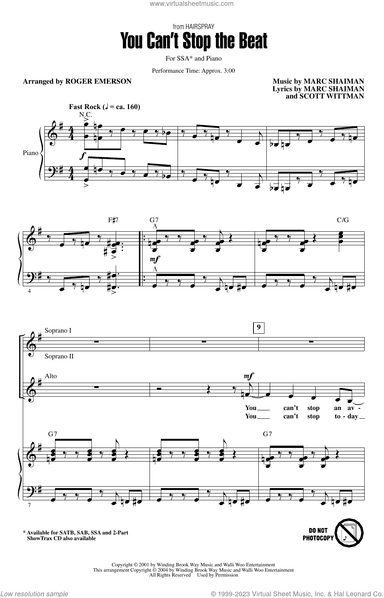 You Can't Stop The Beat (from Hairspray) (arr. Roger Emerson)