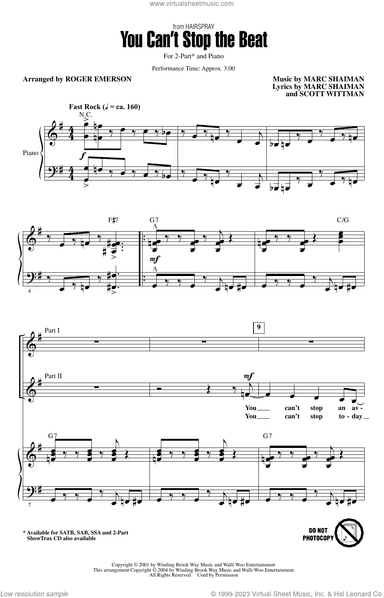 You Can't Stop The Beat (from Hairspray) (arr. Roger Emerson)