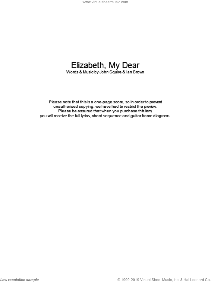 Elizabeth My Dear