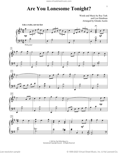 Are You Lonesome Tonight? (arr. Glenda Austin)