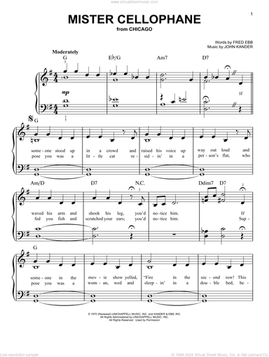 Mister Cellophane (from Chicago)