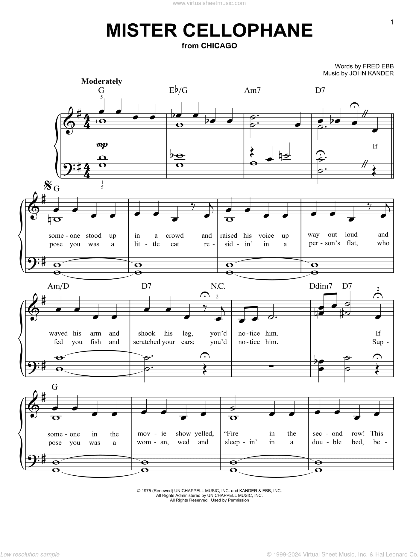 Mister Cellophane (from Chicago)