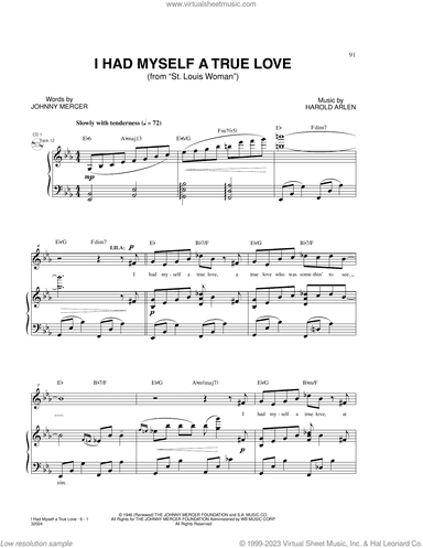 I Had Myself A True Love (from St. Louis Woman)