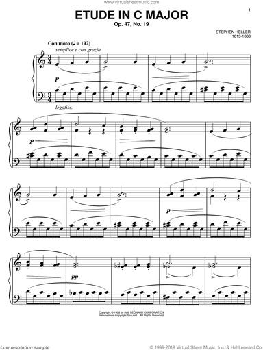 Etude in C Major, Op. 47, No. 19