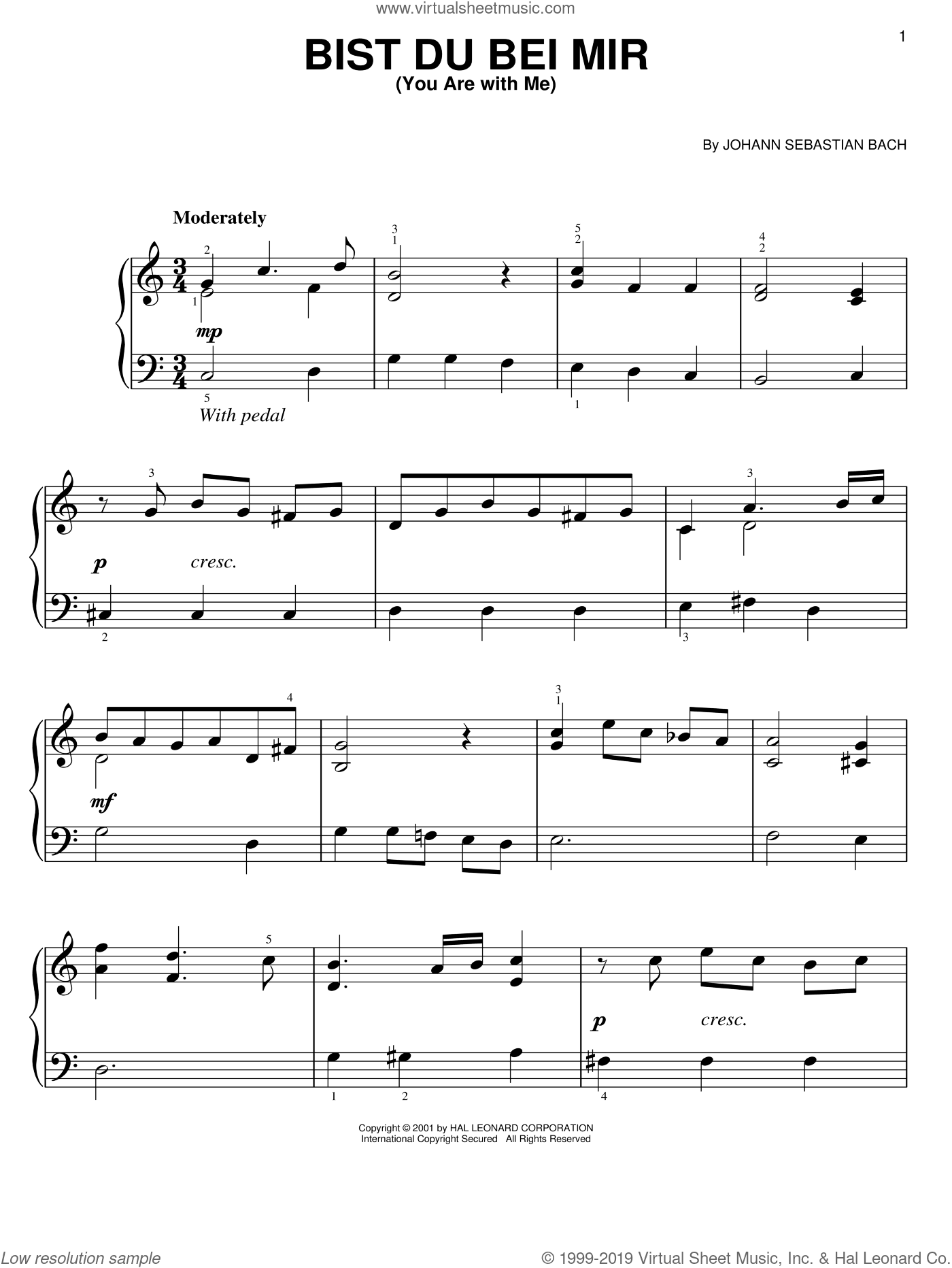 Bist Du Bei Mir (You Are With Me), (easy)