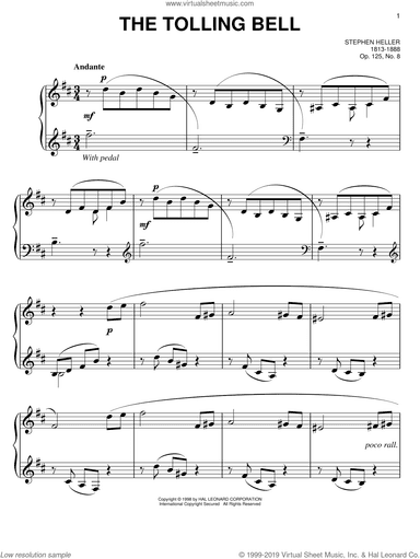 The Tolling Bell, Op. 125, No. 8, (easy)