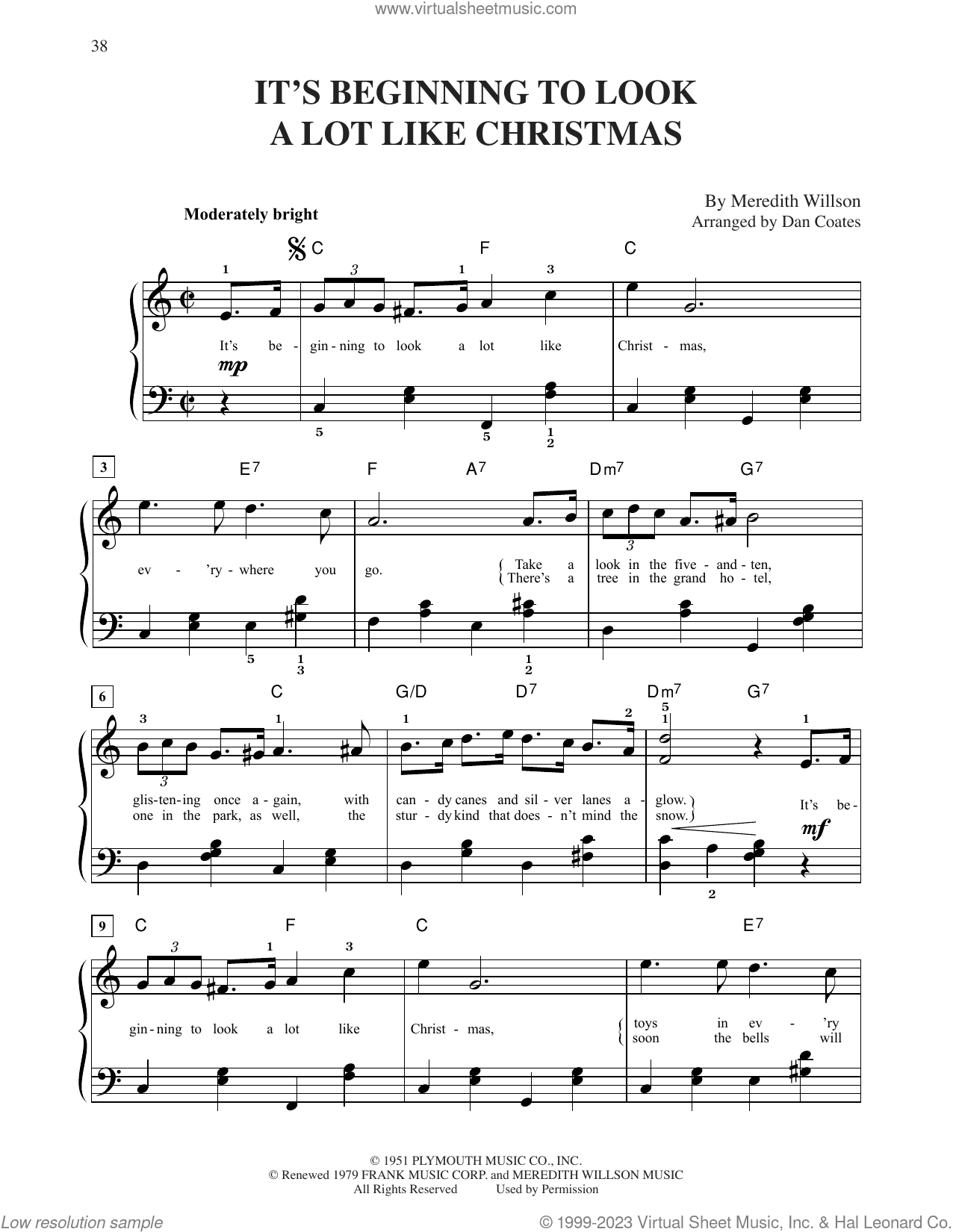 It's Beginning To Look Like Christmas (arr. Dan Coates)