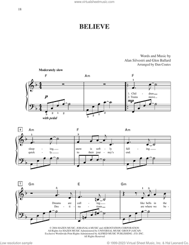 Believe (from The Polar Express) (arr. Dan Coates)