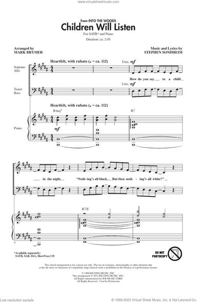 Children Will Listen (from Into The Woods) (arr. Mark Brymer)