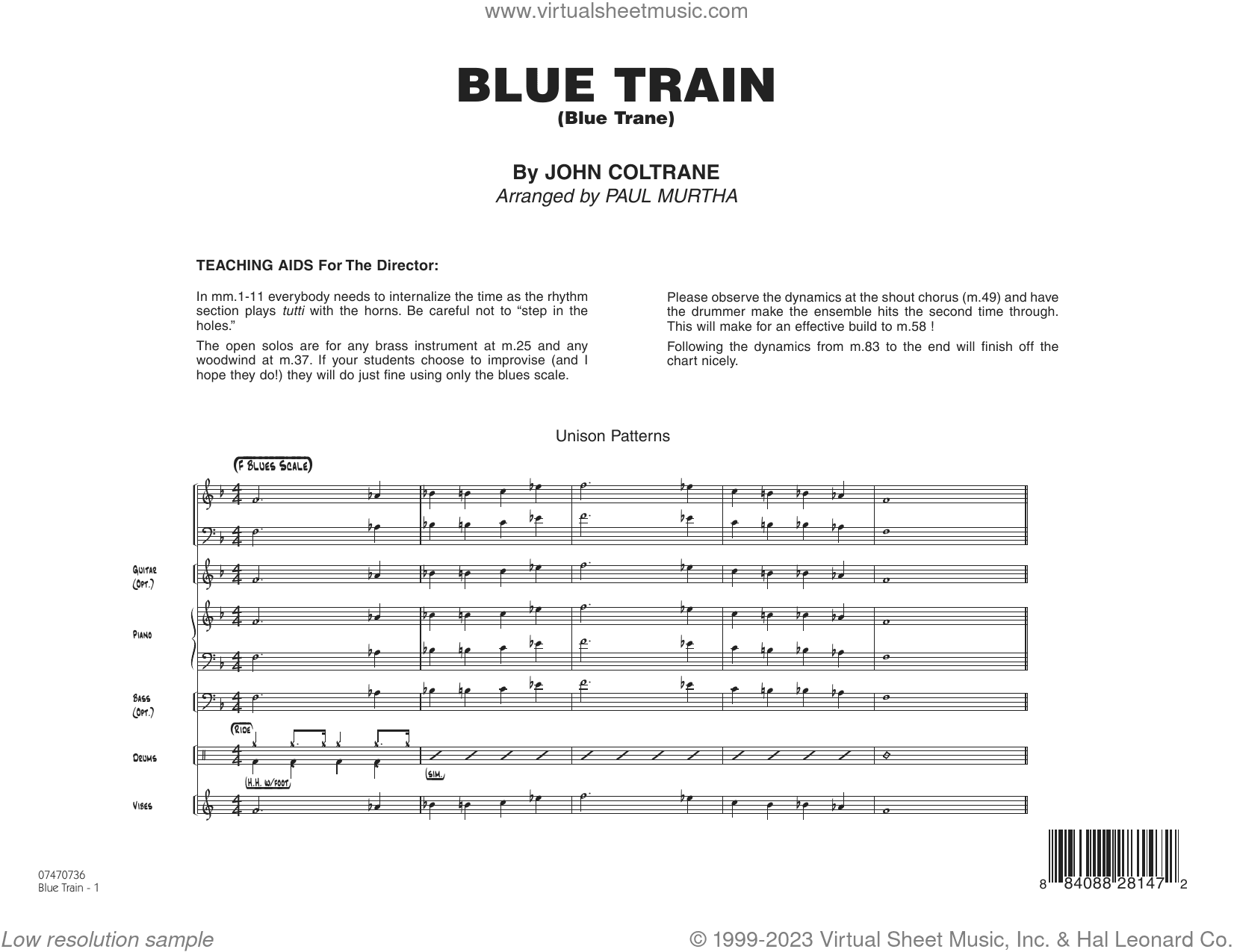 Blue Train (Blue Trane) (arr. Paul Murtha)