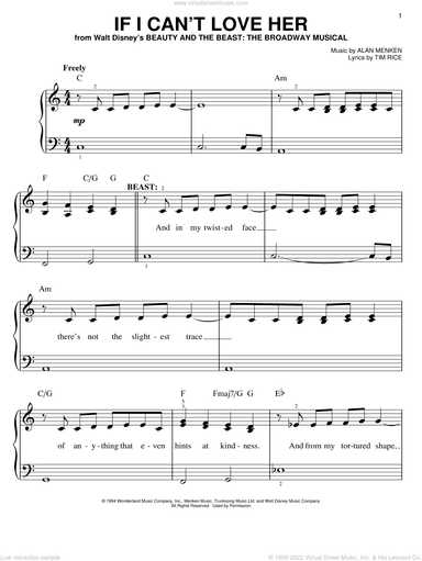 If I Can't Love Her (from Beauty And The Beast: The Musical)