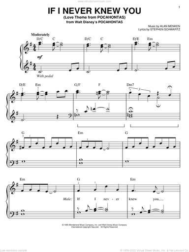 If I Never Knew You (End Title) (from Pocahontas)