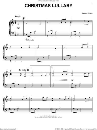 Christmas Lullaby, (easy)