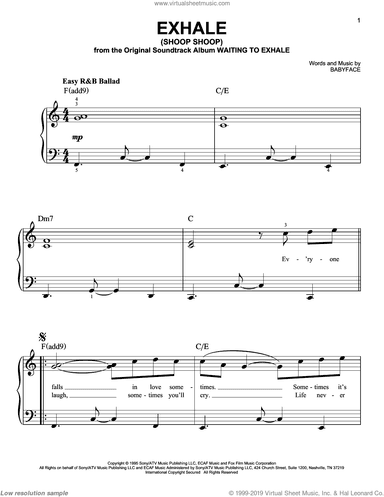 Exhale (Shoop Shoop), (easy)