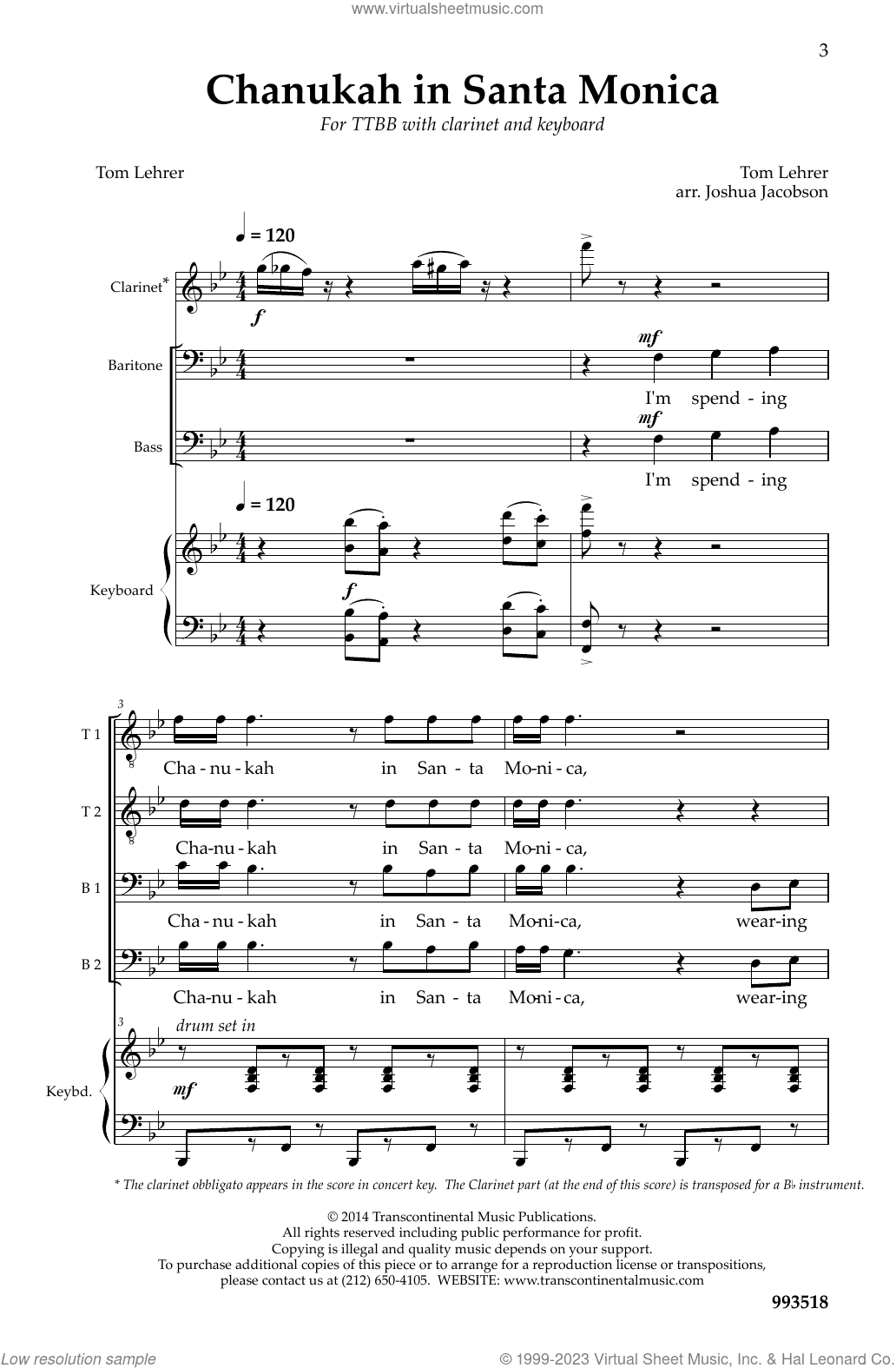 Chanukah in Santa Monica (arr. Joshua Jacobson)