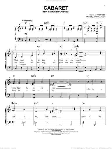 Cabaret, (easy)