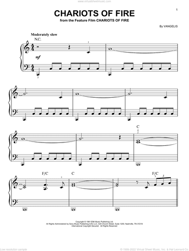 Chariots Of Fire, (easy)