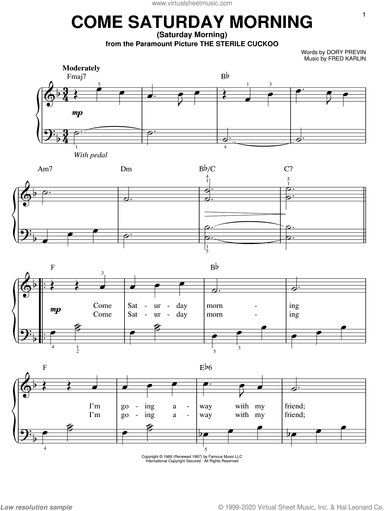 Come Saturday Morning (Saturday Morning)
