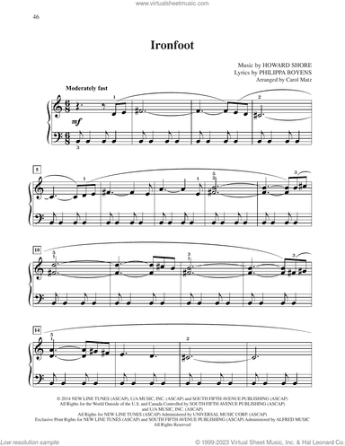 Ironfoot (from The Hobbit: The Battle of the Five Armies) (arr. Carol Matz)