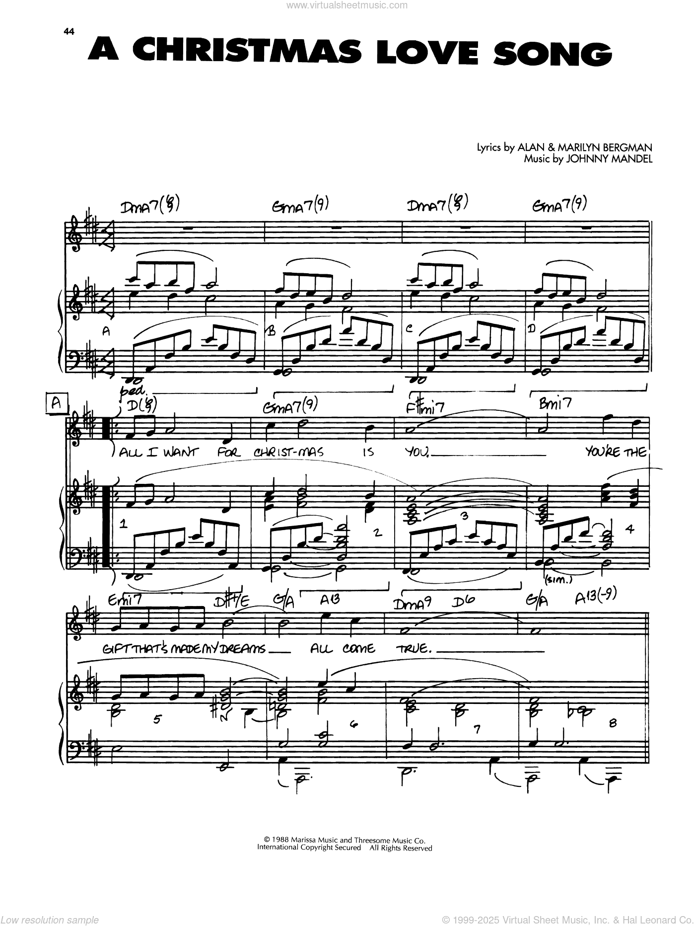 A Christmas Love Song