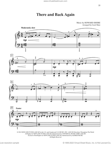 There And Back Again (from The Hobbit: The Battle of the Five Armies) (arr. Carol Matz)