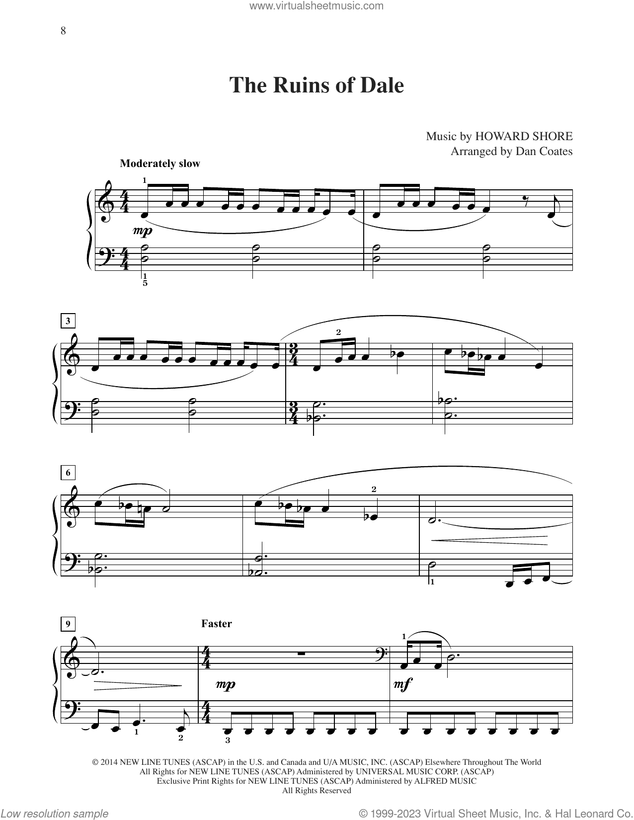 The Ruins Of Dale (from The Hobbit: The Battle of the Five Armies) (arr. Dan Coates)