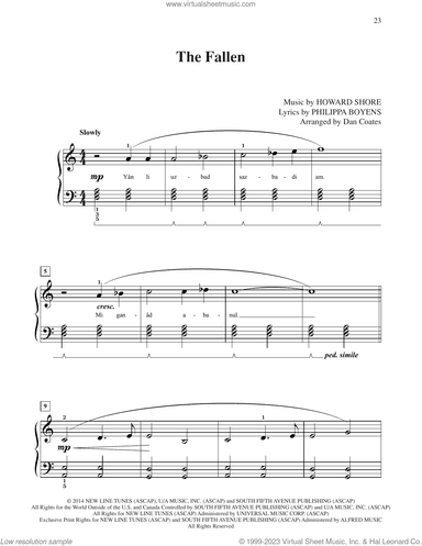 The Fallen (from The Hobbit: The Battle of the Five Armies) (arr. Dan Coates)
