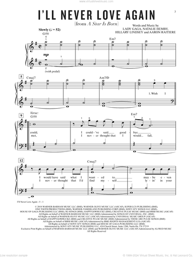 I'll Never Love Again (from A Star Is Born)