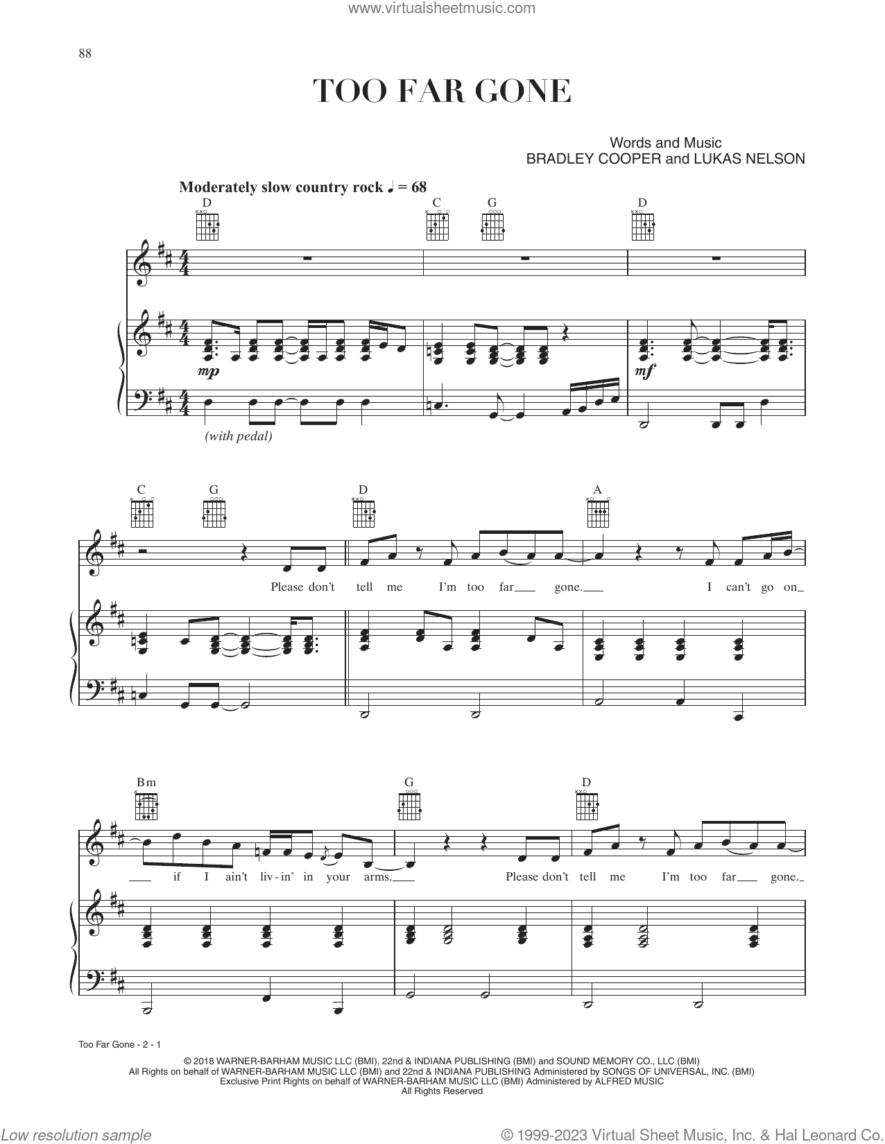 Too Far Gone (from A Star Is Born)