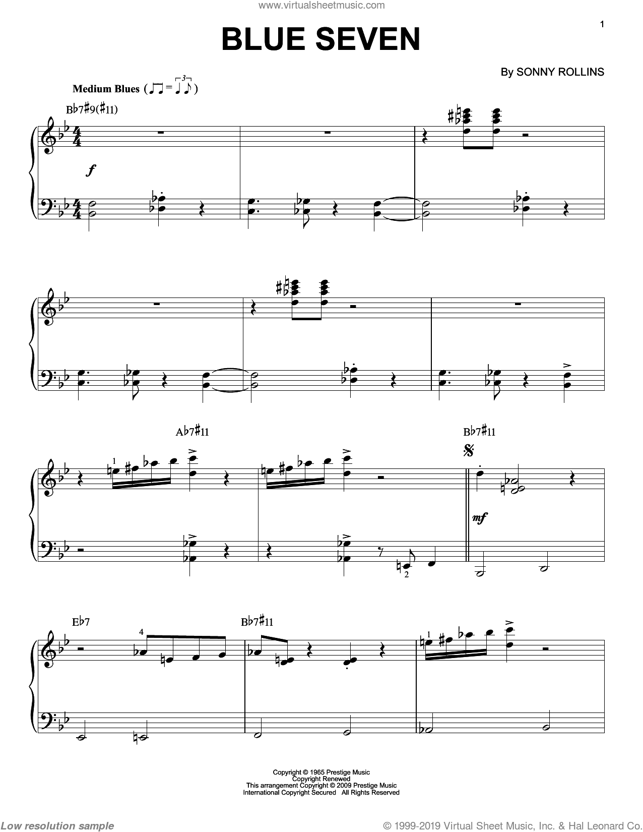 Blue Seven [Jazz version]