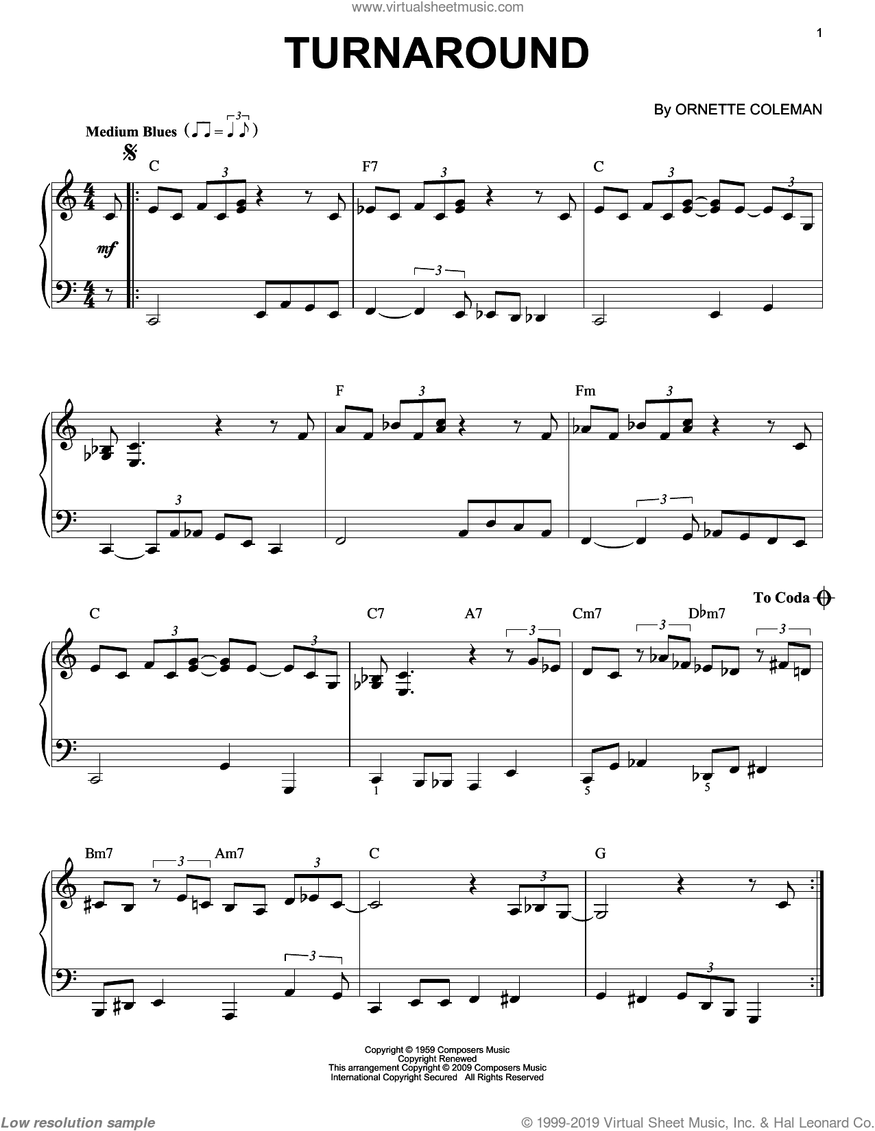 Turnaround [Jazz version]