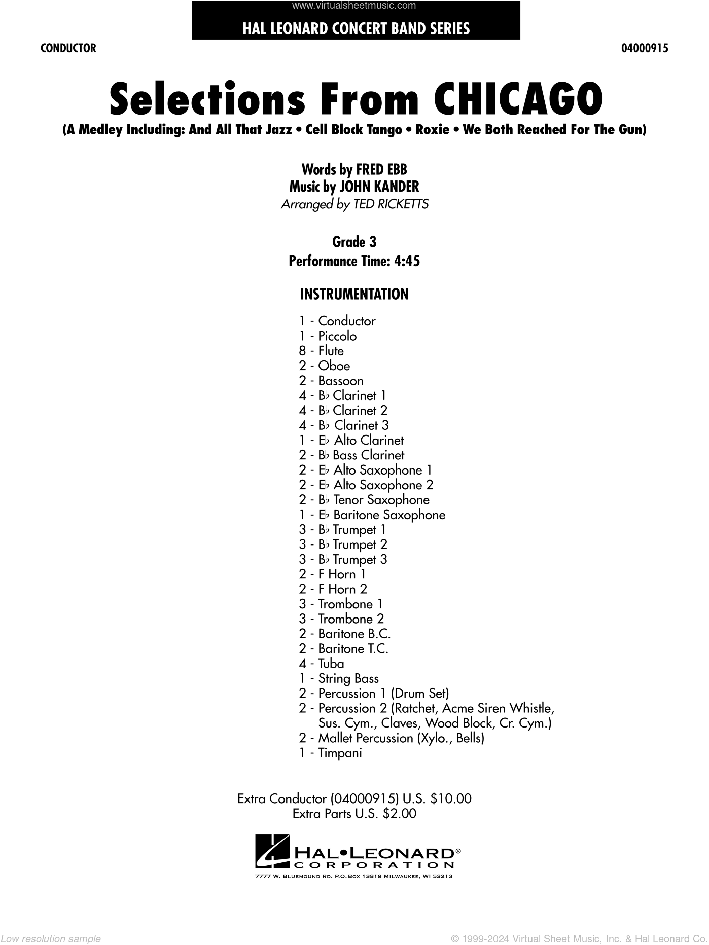 Selections from Chicago (arr. Ted Ricketts)