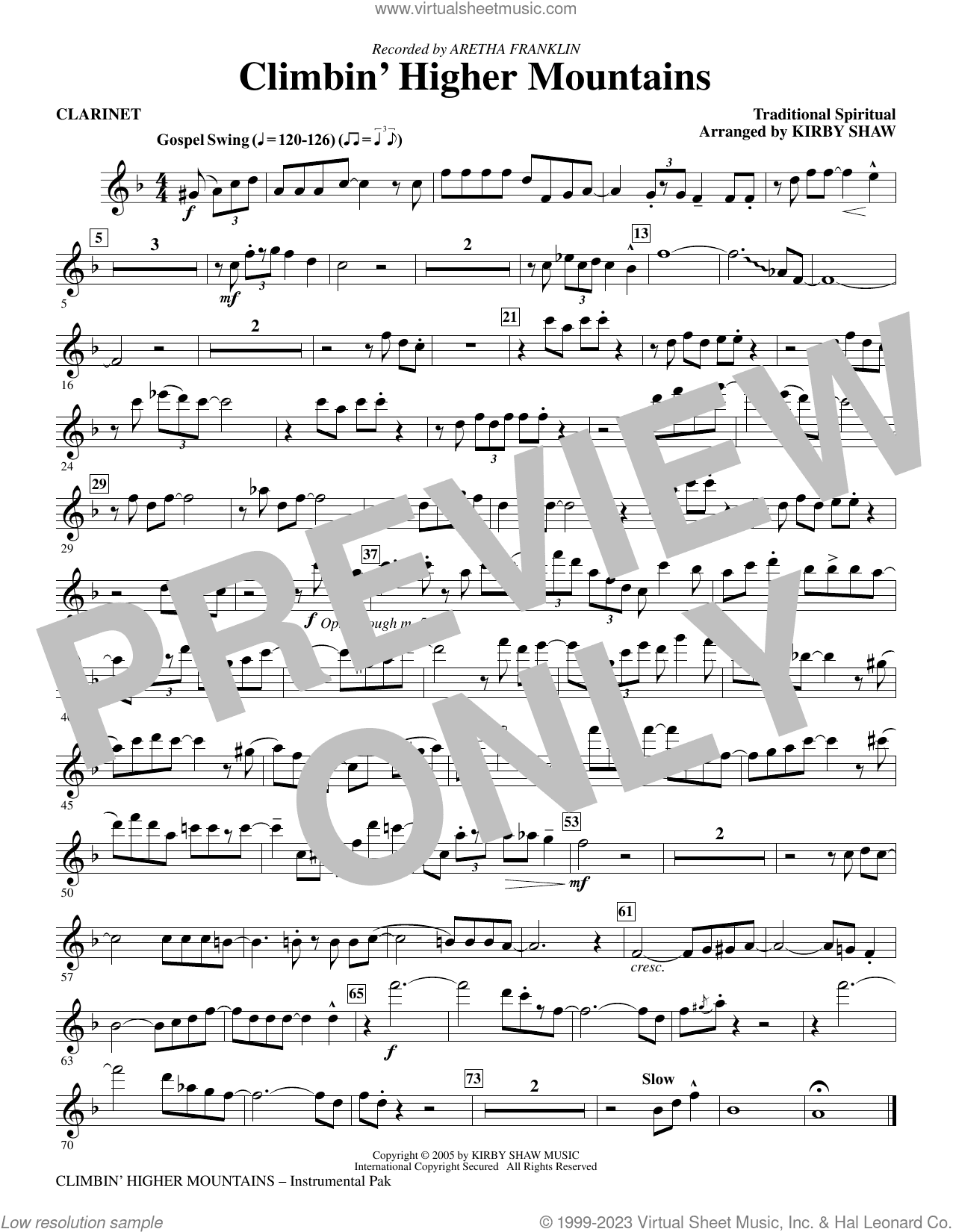 Climbin' Higher Mountains (arr. Kirby Shaw)