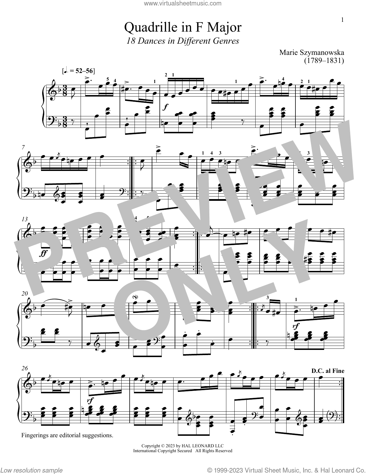 Quadrille  in F Major