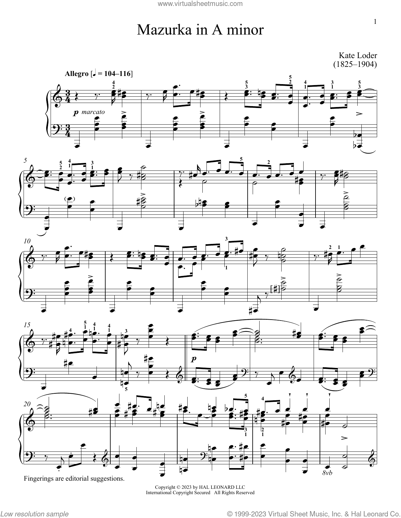 Mazurka in A minor