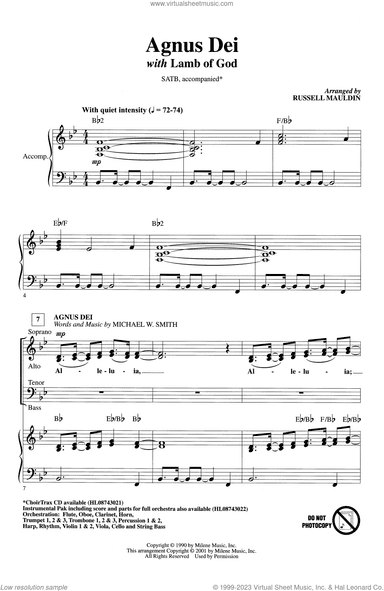 Agnus Dei (with "Lamb Of God") (arr. Russell Mauldin)
