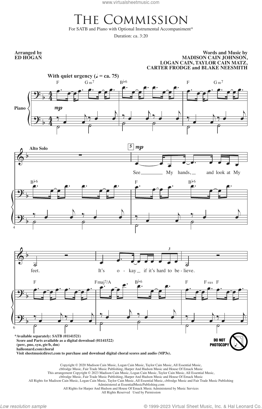 The Commission (arr. Ed Hogan)