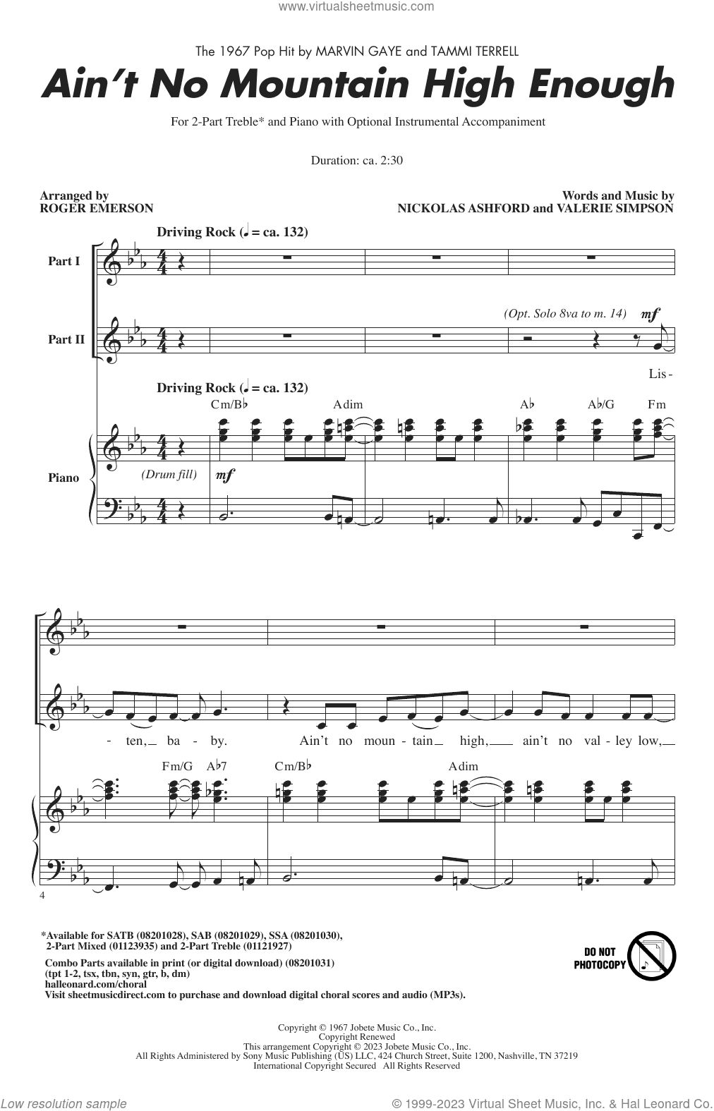 Ain't No Mountain High Enough (arr. Roger Emerson)