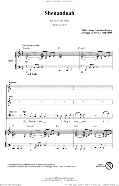 Shenandoah (arr. Roger Emerson)