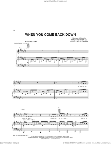 When You Come Back Down